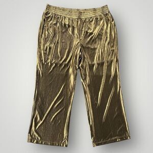 🎉5 for $45 🎉NY Collection Pants Wide Leg Metallic Women Size 2XP